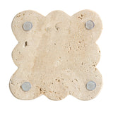 Travertine Coasters w/ Scalloped Edge
