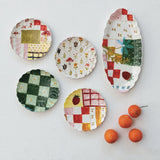 Holiday Round Stoneware Plate
